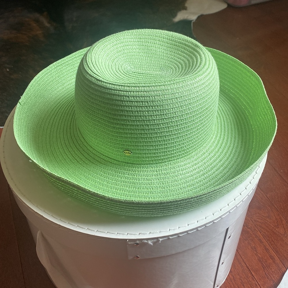 Betmar Light Green Women's Paper Curled Edge Sun Hat - Picture 9 of 9